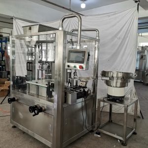Auto Double Heads Small Bottle Paste Filling and Screw Capping Machine for Eye Drops, Nailpolish
