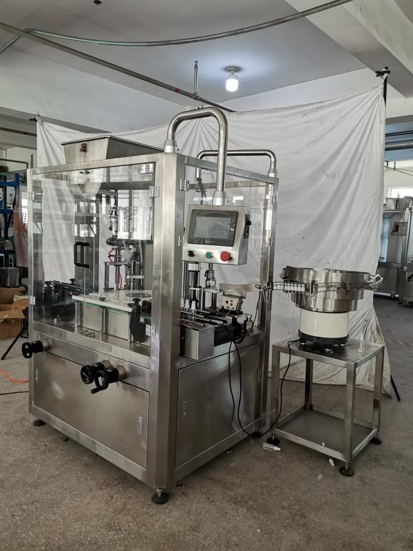 Auto Double Heads Small Bottle Paste Filling and Screw Capping Machine for Eye Drops, Nailpolish