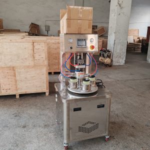 4 Heads Food Glass Jar Vacuum Capping Machine