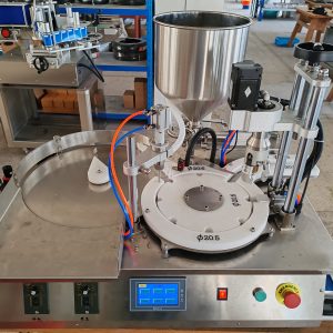 Desktop Small Spray Bottle Essential Olive Oil Perfume Rotary Filling and Capping Machine Line Liquid Automatic