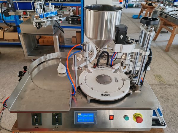Desktop Small Spray Bottle Essential Olive Oil Perfume Rotary Filling and Capping Machine Line Liquid Automatic