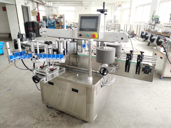 Automatic Industrial High Speed CE Double Side Plastic square Flat Bottle Adhesive Sticker Labeling Printing Machine