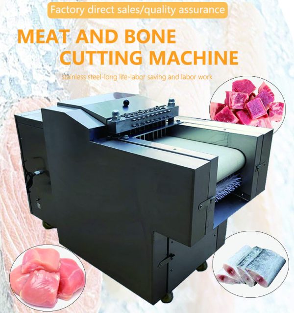 Fully Automatic Frozen Meat Slicer, Fresh Meat Cube Machine, Stainless Steel Meat Slicer